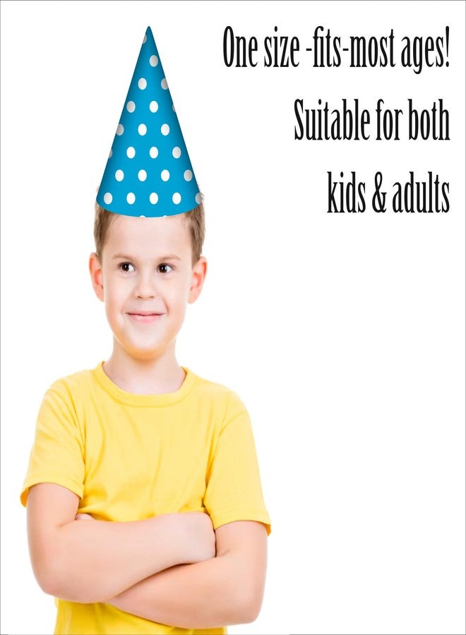 Party Baazaar Blue & Pink Polka Dot Birthday Caps | Party Hats for Girls & Kids | Pink Party Hats for Birthdays & Baby Showers (Pack of 10) - Image 4